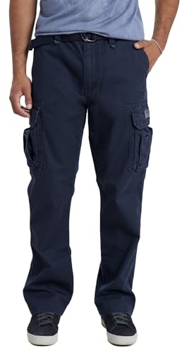 UNIONBAY mens Survivor Iv Relaxed Fit Cargo Casual Pants, True Navy, 50W x 30L US