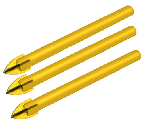 Aexit Punta da trapano per piastrelle con testa a croce con taglio a croce testa piatta, lunghezza 8mm, punta 78mm, 3pz ID: 328723