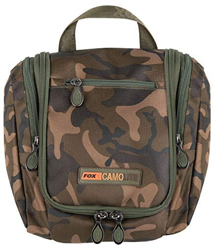 Fox Camolite Wash Bag 24x22x11cm - Kulturtasche für Karpfenangler, Kulturbeutel für Angler, Angeltasche zur Körperhygiene