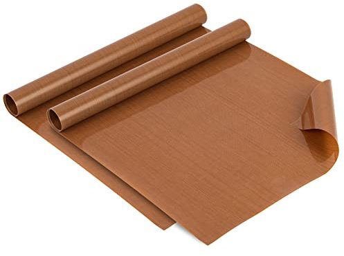 GOURMEO Reusable Baking Paper Roll - Set of 2-40 x 150 cm Heat-Resistant & Non Stick Teflon Sheets for Oven - Dishwasher Friendly & Greaseproof Tray Sheet Liner