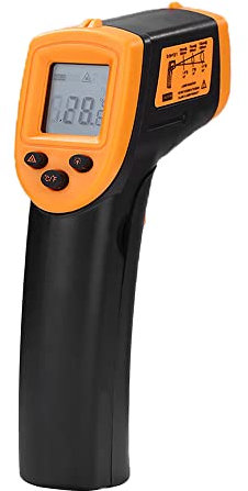 Diewu HW600 Thermomètre portable avec écran LCD infrarouge sans contact, pyromètre laser numérique infrarouge industriel, -50 ~ 600 °C (ne convient pas aux humains), batterie non incluse