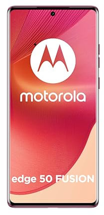 Motorola Edge 50 Fusion (8/256 GB, Dual-Kamera 50 + 13 MP, Display 6,67 Zoll POLED FHD+ 144 Hz, IP68, Snapdragon 7s Gen 2, Akku 5000 mAh, Dual SIM, Android 14), Hot Pink