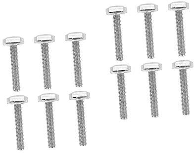 iplusmile 12pezzi Bulloni t Acciaio Inossidabile Per Lavorazione Del Fissaggio Sicuro e Affidabile Per Guide T-track Resistente Alla e Facile Da Installare