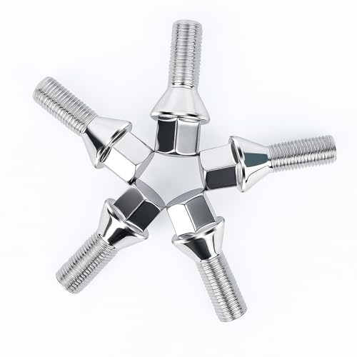 Bulloni di ricambio per ruote M12 x 1,25, 28 mm, compatibili con Jeep Jeep Compass Renegade Cherokee Fiat Chrysler 200 Dodge Dart Dart Dadi – Confezione da 5