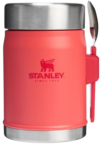 STANLEY Classic Legendary Food Jar & Spork 0.4L (Hot Coral)
