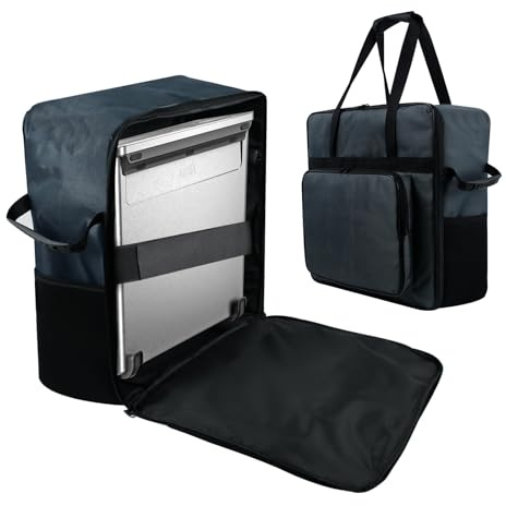 Air Fryer Carrying Bag Compatible with Ninja 8-in-1 SP151 Flip Toaster Oven with Pocket,Heavy Duty Heat-resistant Outdoor Protector Portable Storage Bag (Dark gray)