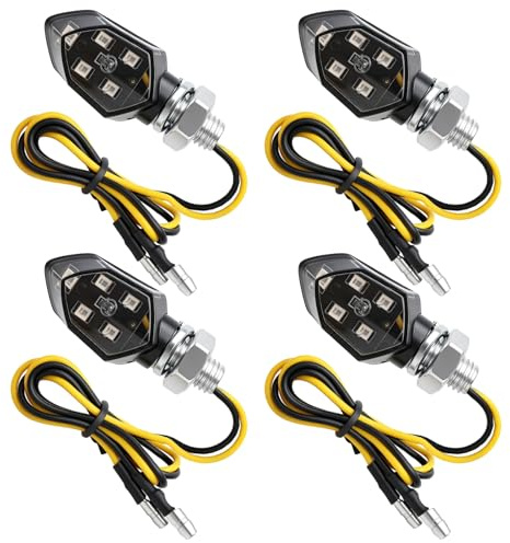 Pmqs 4 Piezas Intermitentes LED Moto 12V Universal Intermitente Motocicleta