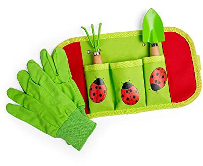 Bigjigs Toys Ceinture Enfant d'Outils de Jardin | Jouet Enfant | Jouet de Jardin | Outils de Jardin | Gants de Jardinage | Pelle | Fourche à Bêcher