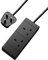 rhinocables 2 Gang Mains Extension Lead Cable, Power Strip Extender with 2 Sockets and Cord, 13 Amp Trailing Socket for Dual 3 Pin UK Plug, Suitable for Home and Office Use (15m, Black)