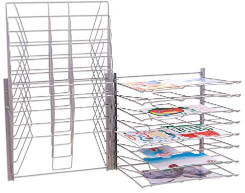 Betzold Trocknungsgestell zur Wandmontage aus Silber lackiertem Metall