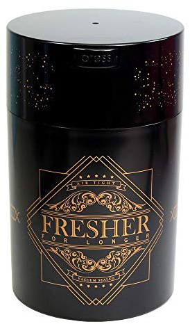 Coffeevac airtight Container, Black Gold Logo