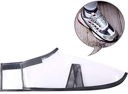 Kelendle 1 Pair Adjustable Waterproof PVC Barber Shoe Cover Folding Hair Stylist Shoes Protector Cover Hairdressing Foot Cover Dustproof for Hair Salon (S)
