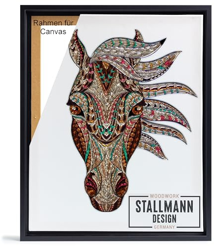 Skuggfogsram 50 x 60 cm, svart, för duk, bildram, kilram för duk av MDF-trä