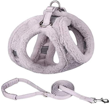 FUNAT Reflektierendes Hundegeschirr für Herbst und Winter, Plüsch Warmes Hundegeschirr im Weste-Stil