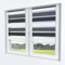 Rollmayer Doppelrollo Klemmfix ohne Bohren Klemmrollo Fensterrollo Duo Rollo Sonnenschutzrollo Zebrarollo Seitenzugrollo für Fenster und Tür (Weiß Grau Graphit - 40 x 150 cm - BxH)