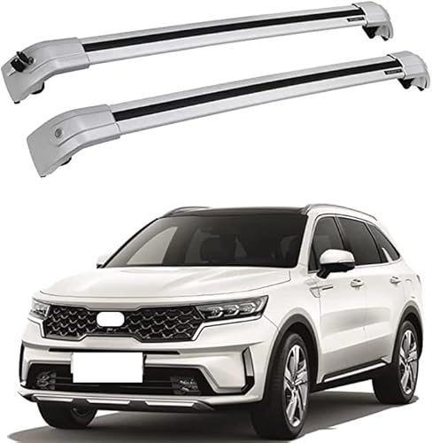Kreuzschienen-Dachträger für Kia Sorento III/Prime 2020 2021 2022 Auto Aluminium Dachträger Lastenträger Dachgepäckträger Dachgepäckträger Fahrrad Kajak Trägerhalter