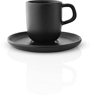 EVA SOLO | Nordic Küche Espressotasse mit Untertasse | Espressotasse in der richtigen Größe | schwarz