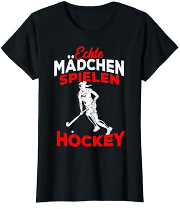 Feldhockey Geschenk Echte Mädchen Spielen Hockey T-Shirt