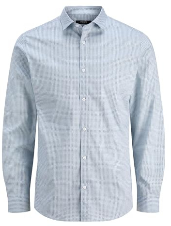 Jack & Jones Chemise pour Homme, Coupe ajustée, Chambray Blue., M