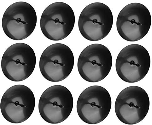 UKCOCO Portavelas de Hierro Negro, Candle Holder Pin, 12 Piezas, Resistente y Estable, para Bodas y Cumpleaños, Adorno Decorativo para Velas