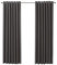 Olivia Rocco Blackout Eyelet Curtains Black Out Thermal Ring Top Curtain Pair Window Treatment Living Room Bedroom, 46 (Width) x 54 (Drop) Charcoal