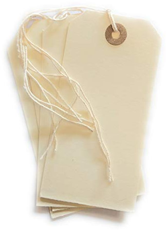 ARTH Manila Strung Tags Luggage Labels White Size 120X60MM Pack of 50