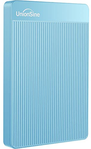 UnionSine Externe Festplatte 320GB ultradünn tragbar 2,5 Zoll USB 3.0, SATA, Festplattenspeicher für PC, Mac, Desktop-Computer, Laptop, Wii U, Xbox, PS4 (Blau) HD2510
