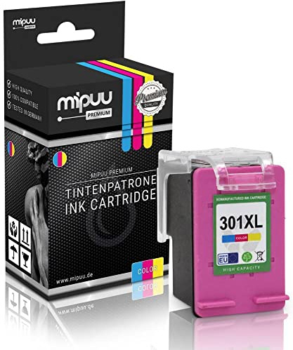 Mipuu Tinte kompatibel für HP 301XL 301 XL CH564EE Color für HP Deskjet 1000 1050 2050 2540 2544 3050 Envy 4500 4502 5535 Officejet 2620 2622 4630