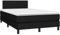 vidaXL Boxspringbett mit Matratze Polsterbett Doppelbett Bett Hotelbett Schlafzimmerbett Bettrahmen Bettgestell Lattenrost Schwarz 120x200cm Stoff