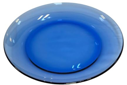 STP GOODS Glass Plates Set of 4 – Borosilicate Salad & Dessert Plates, Transparent Glass Appetizer Plates, Microwave & Dishwasher Safe Tableware