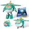 Super Wings EU770447 - Transforming Tino & Pet, ca. 14,5 cm große verwandelbare Spiel-Figur mit ca. 4,3 cm großem Haustier, für Kinder ab 3 Jahren