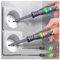 Spannungsprüfer Schraubendreher, 2-in-1-Schraubendreher mit Starkem Drehmoment und Magnet, Phasenprüfer Schraubendreher, Stromprüfer Schraubendreher zur Erkennung von Gleichstromkreisen (2PCS) (A)