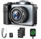 4K 48MP WiFi Digital Camera with 3.0-inch Screen | 18X Optical Zoom & Dual Lens for Front/Rear Shooting | Compact Portable Camera for Vlogging, Travel | Includes 64GB TF Card
