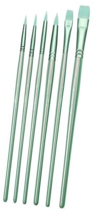 6 pennelli professionali con setole in nylon, pennello per acquerello, per artisti, principianti, acrilici, guazzo, pittura a olio
