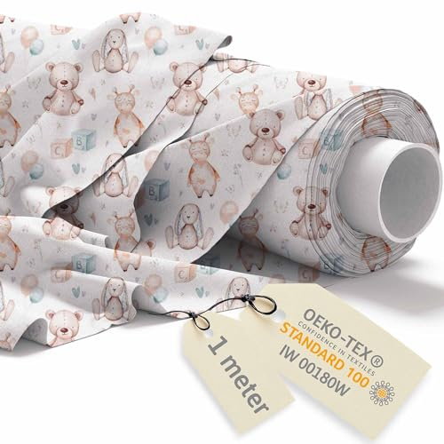 DreamRoots Tela algodon por metros diseños infantiles - Telas por metro niños - Telas costura, manualidades, cortinas, disfraz o tapizar 160cm x 1M