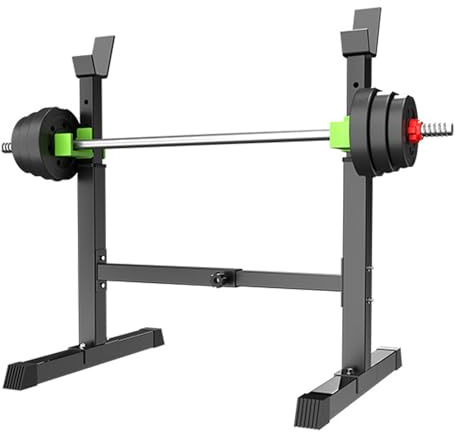 GartistGo Adjustable Squat Rack, Heavy Duty Barbell Stand with 5-Level Height Adjustment 89-120cm, Squat Stand for Strength Training, Home Gym Weight Lifting, Max Load 250kg