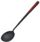 Traditionelle Hand Geschmiedete Wok Schöpflöffel, Chinesischer Ei-Knödel Bratpfannen-Eisenlöffel zum Rühren-Braten mit Holzgriff, 42cm Lang