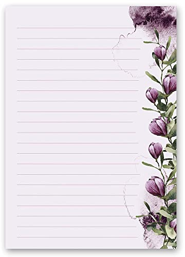 100 Sheets Motif Letter Paper! Spring Crocuses DIN A5 - Paper-Media