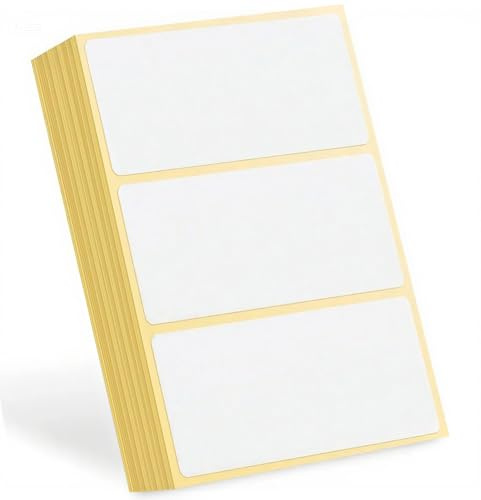 200 x Large White Sticky Labels, Plain Self Adhesive Address Labels, 100x50mm, Blank Postage Parcel Stickers, Easy to Write-on