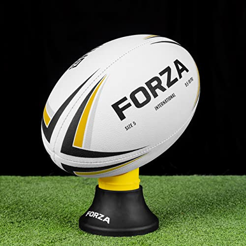 FORZA Rugbybollar för match/träning - 7 rugbybollar | flera storlekar | professionell standard (storlek 5, FORZA International Match Rugby Union Ball)