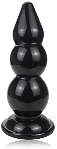 Super Long Thick Anal Beads Butt Plugs,Strong Suction Cup Butt Plug Sex Toys Prostate Massage Anal Trainer Dildo Anal Toy for Man Woman and Couples G-spot Stimulator Anal Training (3 Beads)