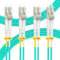 FLYPROFiber OM4 LC zu LC 5M LWL Glasfaser Patchkabel | Längenoptionen: 0,2m-100m, 40 GB/100 GB Duplex, 50/125 um Multimode Kabel LSZH 5 Meter, 4 Packs