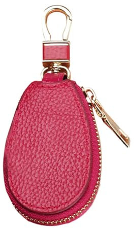 Custodia per chiavi | Custodia in pelle PU | Custodia per chiavi in pelle, portachiavi multifunzione per auto, portachiavi per auto per viaggi d'affari, Rosa acceso, Refer to