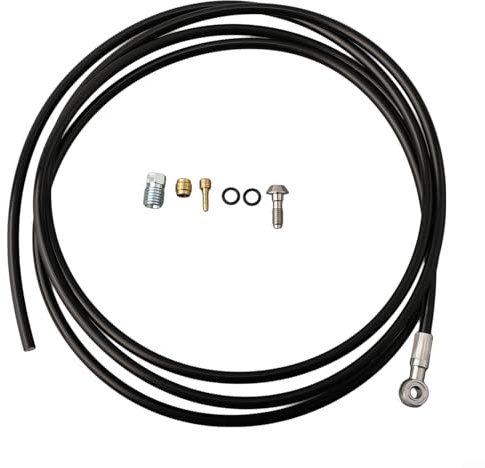 ZYWUOY Kit de Manguera de Freno hidráulica para MT4 a MT Trail, 2500 mm de Longitud, Accesorio de Banjo prensado, Material