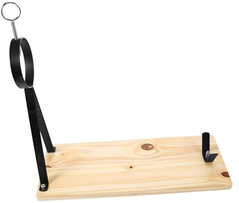 SHOWERORO Spanish Ham Rack with Knife Holder, Pine Wood and Metal