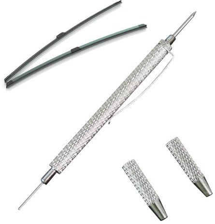 2 In 1 Windshield Cleaner Tool,Metal Front Windscreen Washer Jet,Adjustment Car Mist Wiper Return Check,Spray Nozzle Washes Tools,Multifunctional Wash Jets Cleaning Nozzles Tool,for Universal Cars