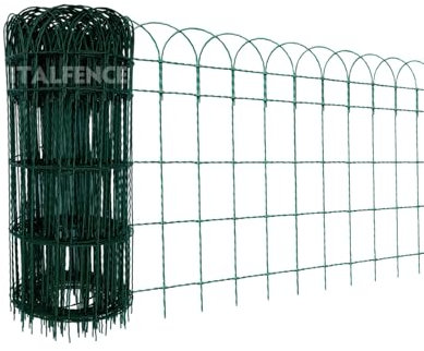 Italfence - Malla metálica decorativa de jardín, galvanizada y plastificada (Todas las alturas) [H 65cm, 10m]