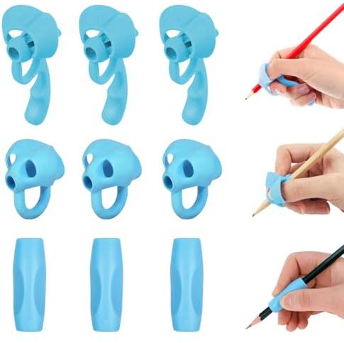 9 Pezzi Impugnatura Matita Bambini, Impugnatura Penna, Pencil Grips,Aiuto Scrittura Strumento Correzione Della Postura Per Bambini Adulti