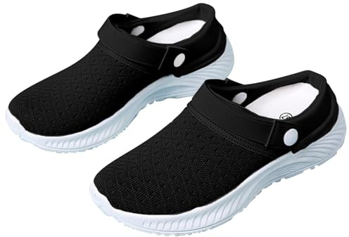 Tofflor för kvinnor, trädgårdsskor för kvinnor, halkfria sandaletter, båge, stöd, tofflor, mjuka sulor, promenadskor, slip-on, slip-on-skor, fritid, ortopediska skor