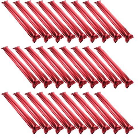 UKCOCO 32 Pcs Red Inflatable Cheering Sticks 23.6 Inch Aluminum Film Noise Maker Clappers for Sports Events Football Party Fan Accessories